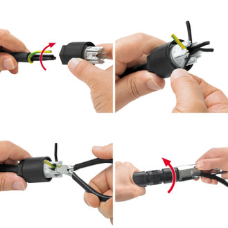 Q 0,75/4IDC/18-18KU-KU BK - Econnecteur de câble