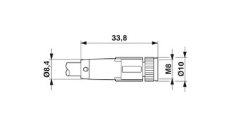 Cable para sensores/actuadores SAC-3P-10,0-PUR/M 8FS SH