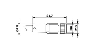 Cable para sensores/actuadores SAC-3P-3,0-PUR/M 8FS