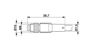 Cable para sensores/actuadores SAC-3P-M 8MS/3,0-PUR