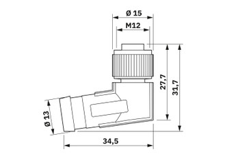 Cable para sensores/actuadores SAC-4P-5,0-PUR/M12FR SH