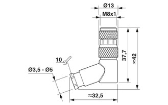 SACC-M 8FR-3CON-M-SW - Conector