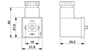 SACC-VB-3CON-M16/A-1L-SV 230V - Conector de válvula