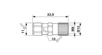 SACC-M 8FS-4PCON - Conector