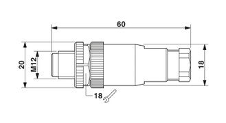 SACC-M12MS-4CON-PG 7-M - Conector