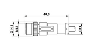 Cable para sensores/actuadores SAC-5P-M12MS/3,0-PVC/M12FS
