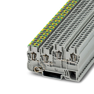 STIO 2,5/3-PE/B/L - Borne de tierra para distribución