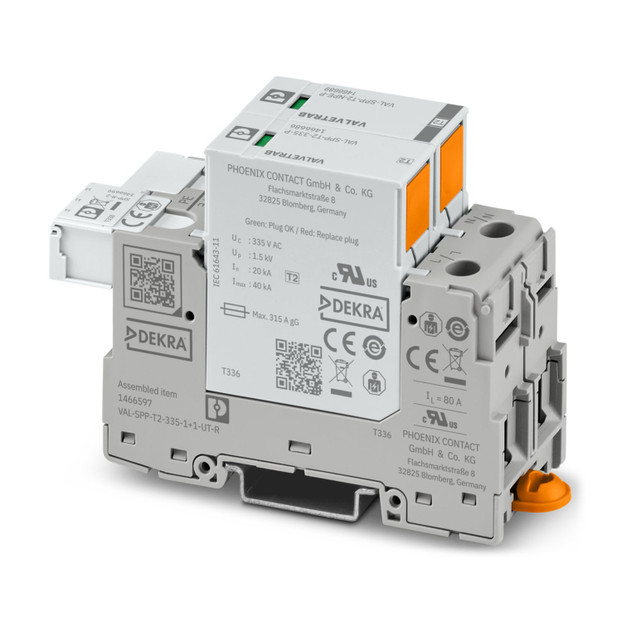 Descargador de sobretensiones modelo 2 VAL-SPP-T2-335-1+1-UT-R