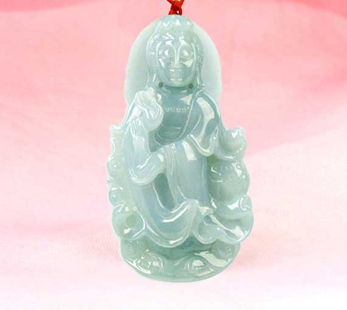 送子玉观音吊坠