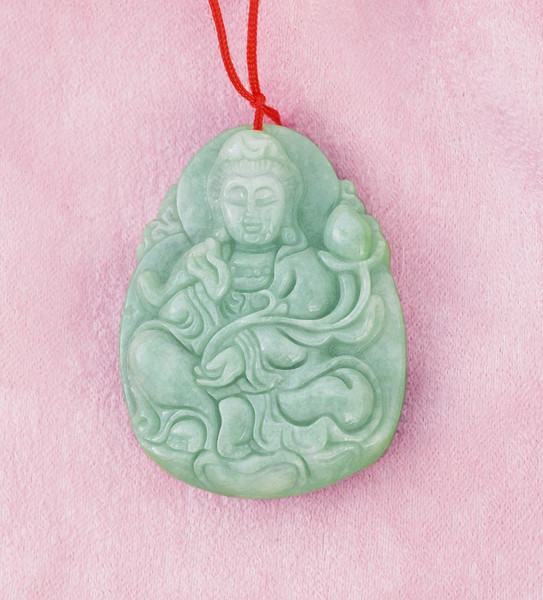 莲花观音玉吊坠