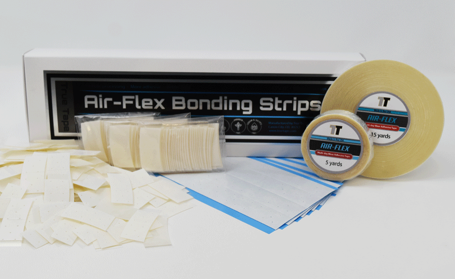 Air Flex. Compatible to Extenda Bond tape. Air Flex made by True Tape,LLC... Super Flexable and strong extended hold time.