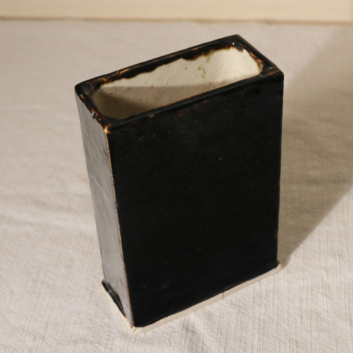 Black rectangular vase