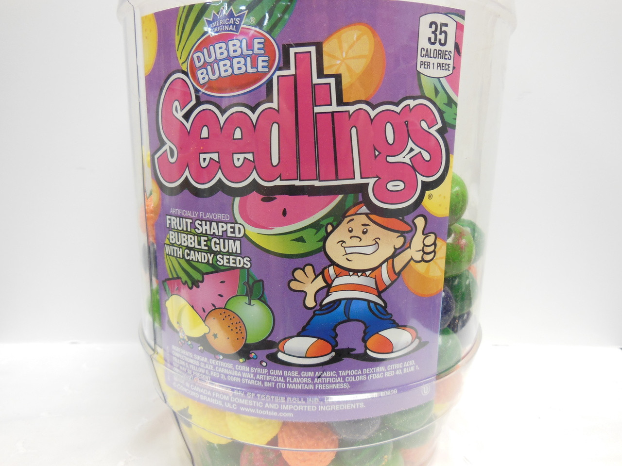 Seedlings Candy Filled Double Bubble Gum Balls 1LB (453g) About 48 pieces