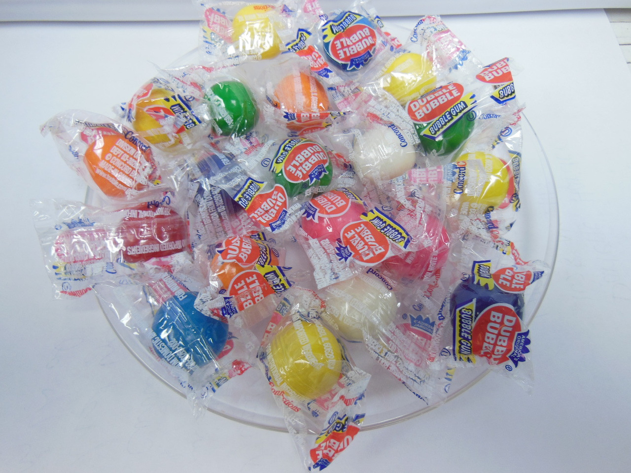Gumballs Wrapped Gum 8 Assorted Fruit Flavors Dubble Bubble 1lb