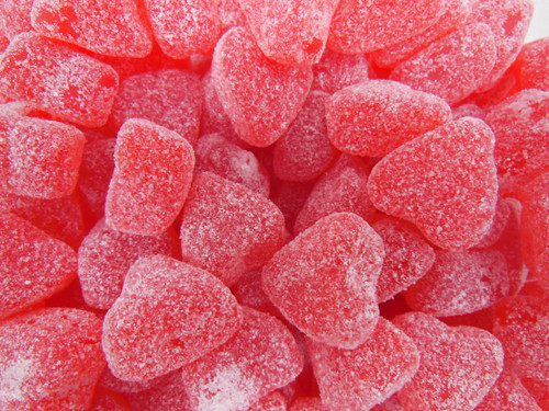 Valentine Sour Cherry Jelly Hearts Zachary 1 Lb (453g)