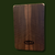 Image of the faceplate of the Maple and Curly Walnut Cajon from Kopf Percussion