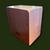 Image of the back of the Maple and Quilted Sapele Bass Cajon from Kopf Percussion.