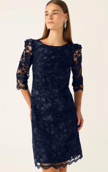 Sacha Drake Layla Lace Tunic Shift Dress - Navy 