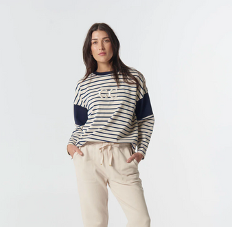 Goondiwindi_Cotton_Logo_Stripe_Sweater _Navy/Birch_lamisaru