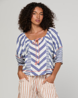 Boom Shankar Lucia Top Ocean Stripe
