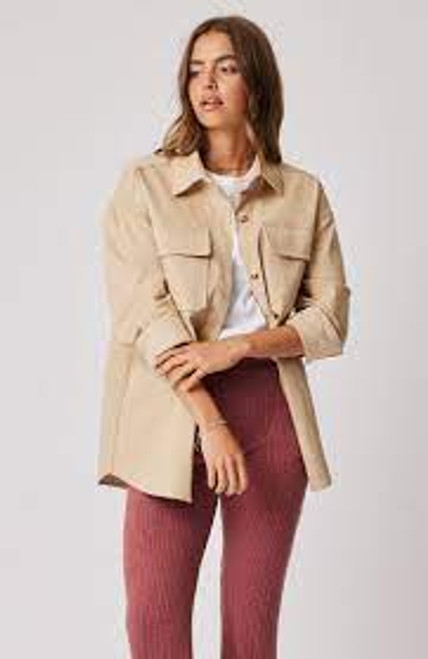 Sass Jamie Oversized Puffer Shacket - Tan – Husk Him Her