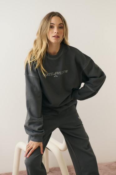 Cartel & Willow Aubrey Sweater - Charcoal