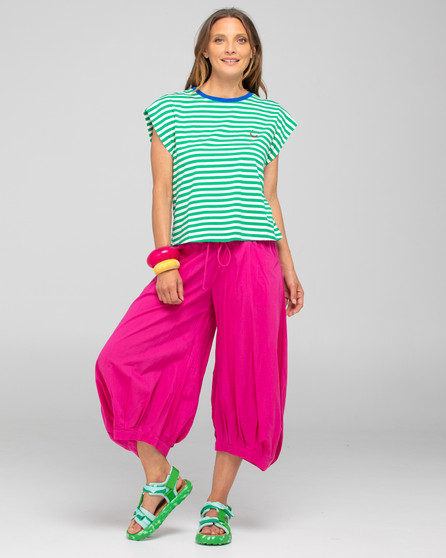 Boom_ Shankar_ Bellissimo_ Tee_ Green _Stripe_lamisaru_boutique