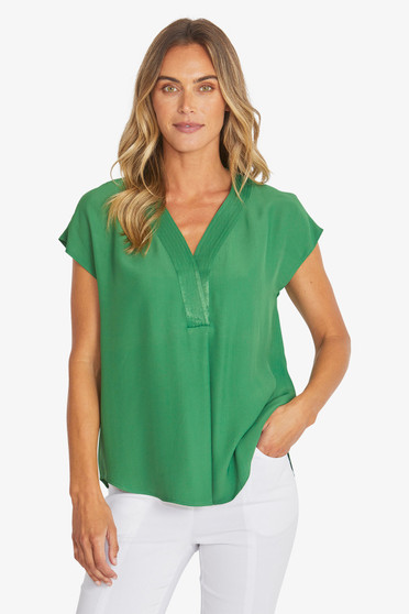 PingPong_Kira_Slinky_V-Neck_Top _Dark_Clover_lamisaru