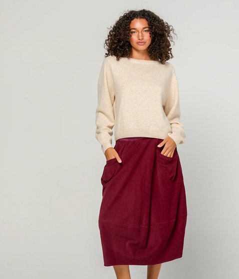 Boom_Shankar_Cord_Guru_Skirt _Merlot_lamisaru