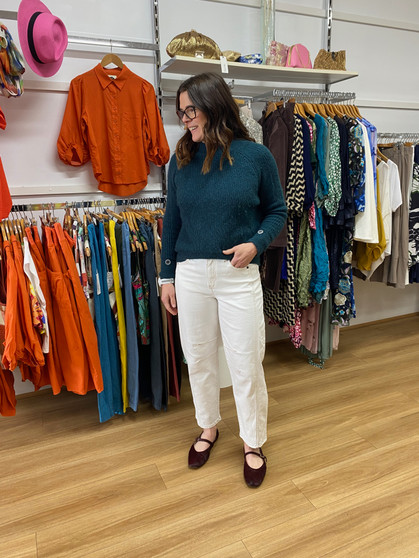 New London Jeans Truro Barrel Jean - Milk