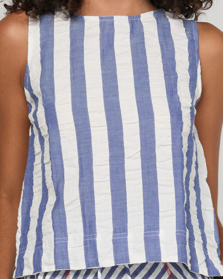 Boom Shankar Hara Top Ocean Stripe