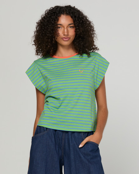Boom Shankar Bellissimo Tee Honey Dew Stripe