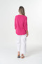 Goondiwindi 3/4 Sleeve Cotton Knit Jumper : Dark Navy, Azure Blue, Electric Pink , Poinsetta