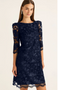 Sacha Drake Layla Lace Tunic Shift Dress - Navy 