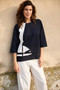 Peruzzi_Buckle_Colour_Block_Top_Navy/Ecru_lamisaru Peruzzi_Buckle_Colour_Block_Top_Navy/Ecru_lamisaru