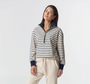 Goondiwindi_Cotton_1/2_Rugby_stripe_jumper _Navy/Birch_lamisaru