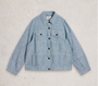 White Stuff Camille Linen Jacket blue Chambray Lamisaru