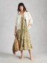 White Stuff Fern Linen Blend Midi Dress