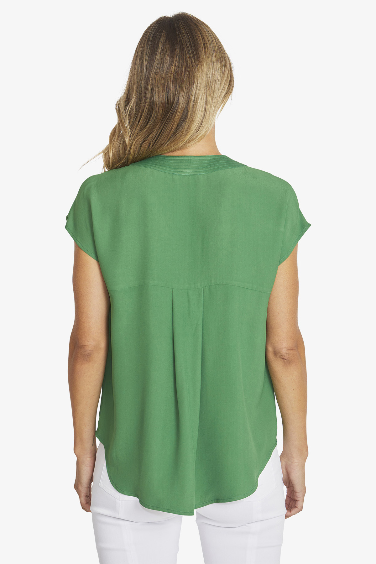 Ping Pong Kira Slinky V-Neck Top In Azalea