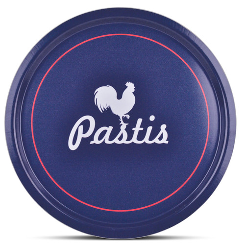 Plateau Pastis Bleu, 37 cm Rond