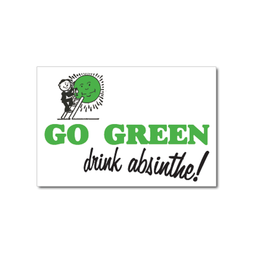 Autocollant Go Green, Drink Absinthe