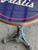 Pastis Table Bistrot en Bleu, 51 cm de Diamètre, Bord Laiton