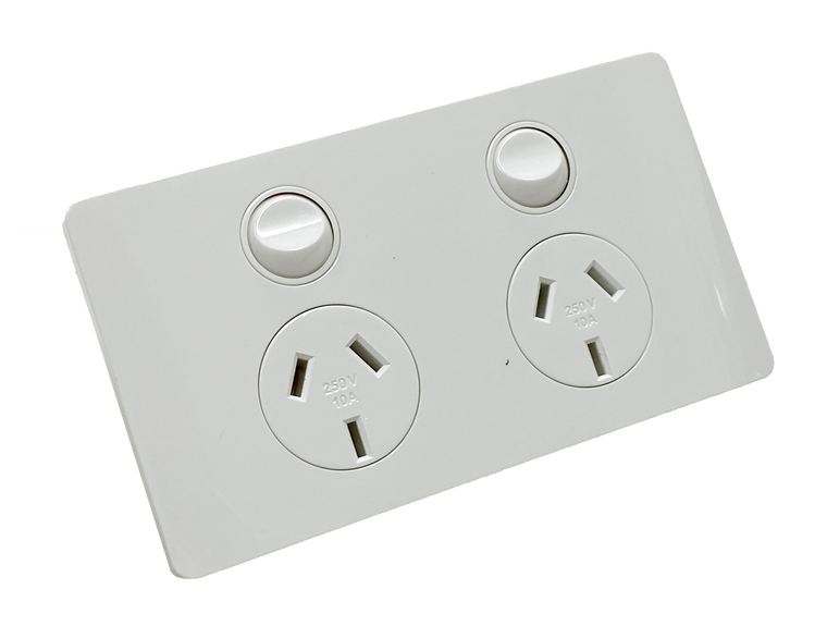 CMS Power Outlet Double White