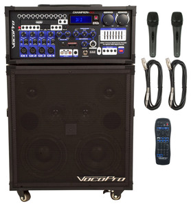 VocoPro Champion-REC Basic - 200W 4-Channel Multi-Format Portable P.A. System with Digital Recorder VocoPro Champion-REC Basic - 200W 4-Channel Multi-Format Portable P.A. System with Digital Recorder