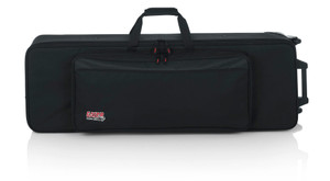 Gator GK-61-SLIM - Rigid EPS Foam Lightweight Case with Wheels for Slim 61-Note Keyboards