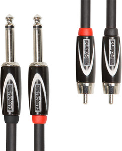 Roland Black Series Interconnect Cable - 5ft Interconnect Cable, Dual RCA-1/4" Roland Black Series Interconnect Cable - 5ft Interconnect Cable, Dual RCA-1/4"
