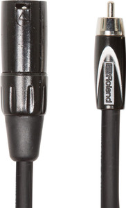 Roland Black Series Interconnect Cable - 10ft Interconnect Cable, XLR(Male)-RCA Roland Black Series Interconnect Cable - 10ft Interconnect Cable, XLR(Male)-RCA