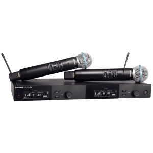 Shure SLXD24D/B58 - Dual Wireless System with 2 SLXD2/B58 Handheld Transmitters Shure SLXD24D/B58 - Dual Wireless System with 2 SLXD2/B58 Handheld Transmitters