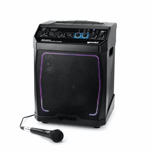 Gemini MPA-3600 - Portable Rechargeable Bluetooth Speaker with Multi-Colored LED's and Microphone Gemini MPA-3600 - Portable Rechargeable Bluetooth Speaker with Multi-Colored LED's and Microphone