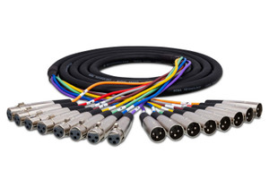 Hosa XLR-805 - 8-Channel XLRF to XLRM Balanced Snake, 5 Meter
